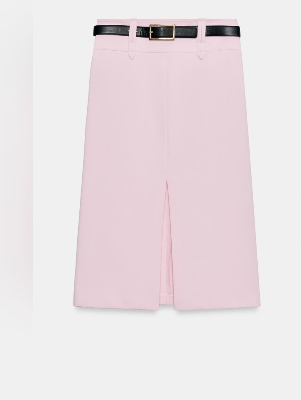 ZARA BELTED MIDI PENCIL SKIRT SIZE M - Picture 2 of 6